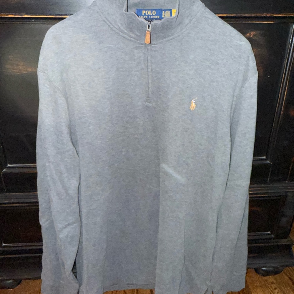 Ralph Lauren Charcoal Quarter-Zip Sweater